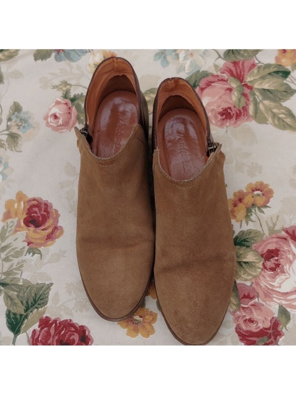 Madewell Low Chelsea Brown Leather and Tan Suede Ankle Boots Women's size 8.5 - Picture 3 of 17